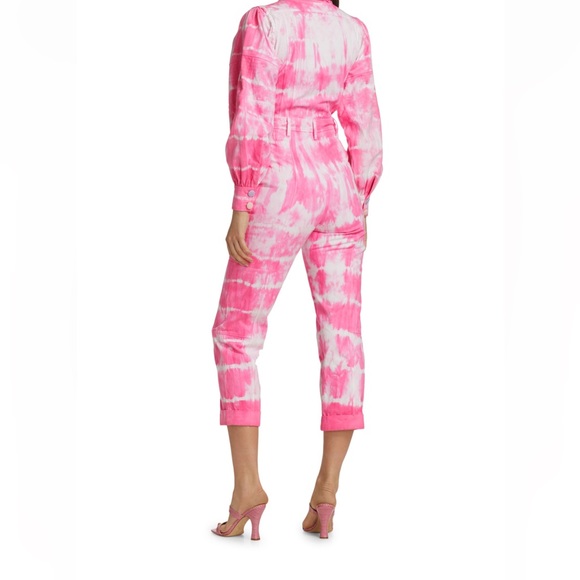 NWT LOVESHACKFANCY Sonoma Stretch Cotton Paca Tie Dye Jumpsuit Size 0 - Picture 6 of 9